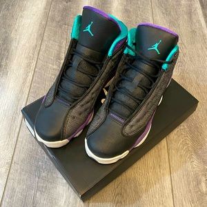 Air Jordan 13 Purple x Teal Girls 7Y | Womens 8.5